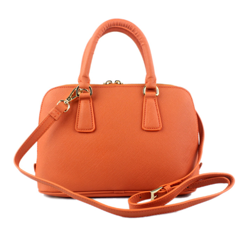 PRADA Saffiano Leather 25CM Two Handle Bag 0811 in Orange