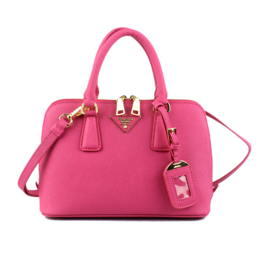 PRADA Saffiano Leather 25CM Two Handle Bag 0811 in Rose