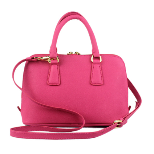 PRADA Saffiano Leather 25CM Two Handle Bag 0811 in Rose