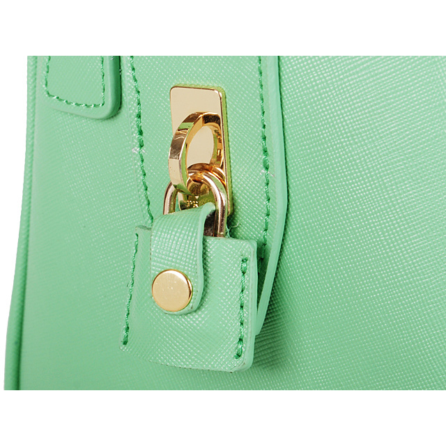 PRADA Saffiano Leather 30cm Two Handle Bag 1845 in Green