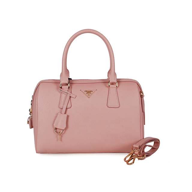 PRADA Saffiano Leather 30cm Two Handle Bag 1845 in Pink