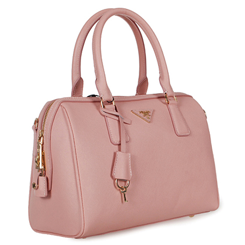 PRADA Saffiano Leather 30cm Two Handle Bag 1845 in Pink