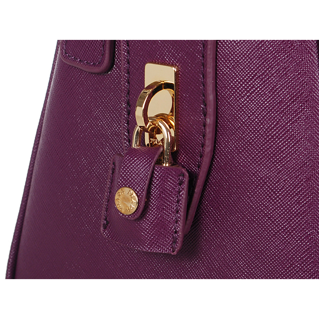 PRADA Saffiano Leather 30cm Two Handle Bag 1845 in Purple