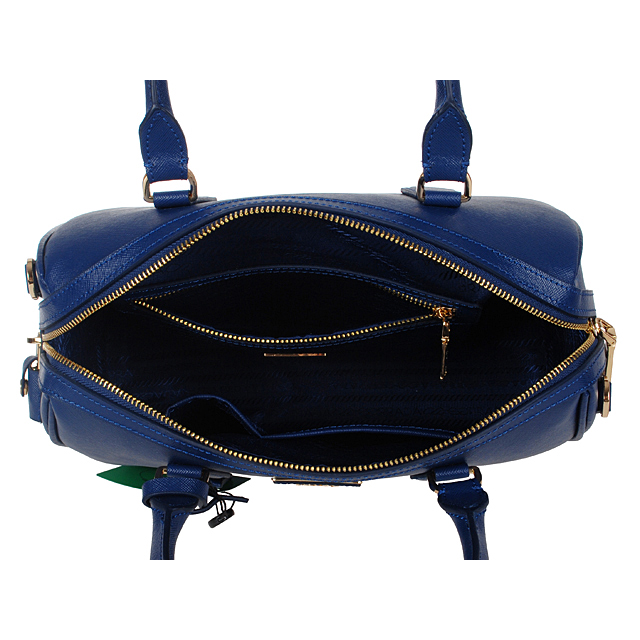 PRADA Saffiano Leather 30cm Two Handle Bag 1845 in RoyalBlue