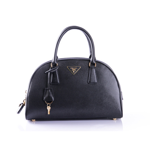 PRADA Saffiano Leather Tote Bag BL0852 in Black