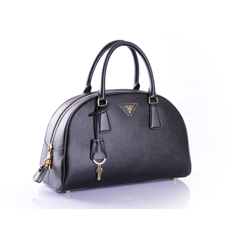 PRADA Saffiano Leather Tote Bag BL0852 in Black