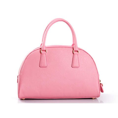 PRADA Saffiano Leather Tote Bag BL0852 in Cherry pink