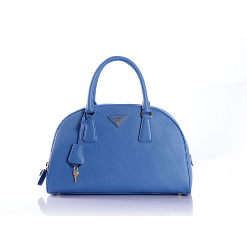 PRADA Saffiano Leather Tote Bag BL0852 in Lake blue