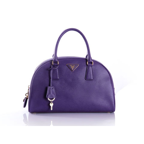 PRADA Saffiano Leather Tote Bag BL0852 in Purple