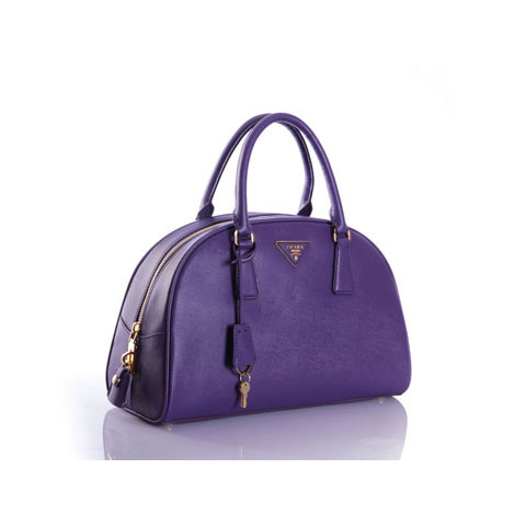 PRADA Saffiano Leather Tote Bag BL0852 in Purple