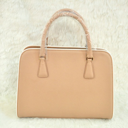 PRADA Saffiano Leather Tote Bag BN2609 in Bean paste color