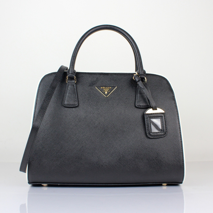 PRADA Saffiano Leather Tote Bag BN2609 in Black