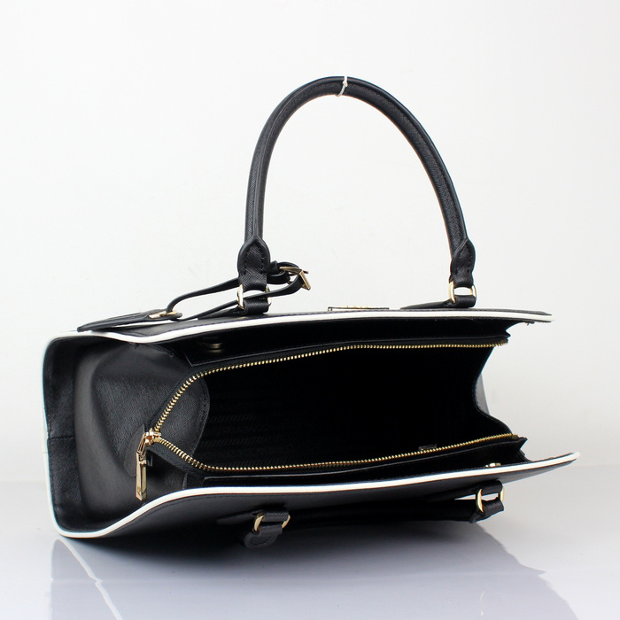 PRADA Saffiano Leather Tote Bag BN2609 in Black