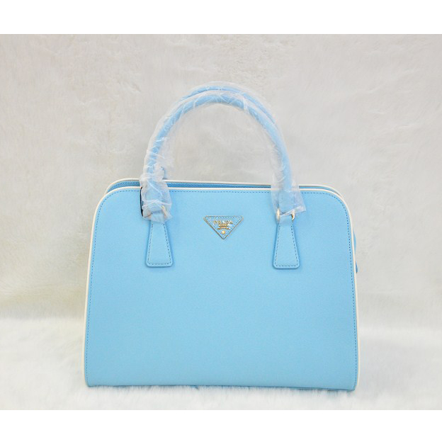 PRADA Saffiano Leather Tote Bag BN2609 in Lake blue