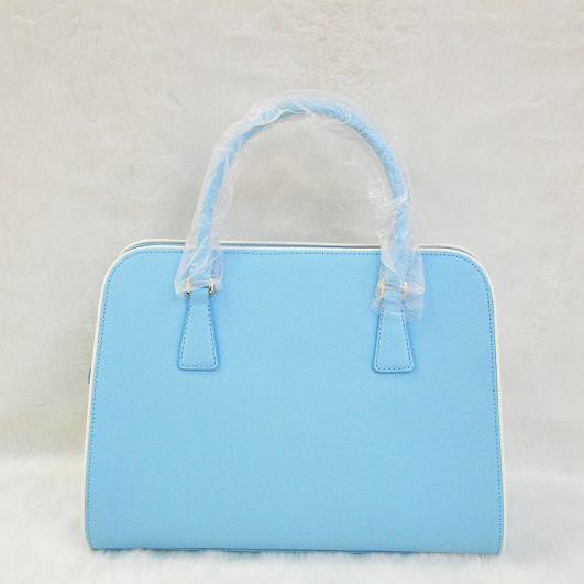 PRADA Saffiano Leather Tote Bag BN2609 in Lake blue