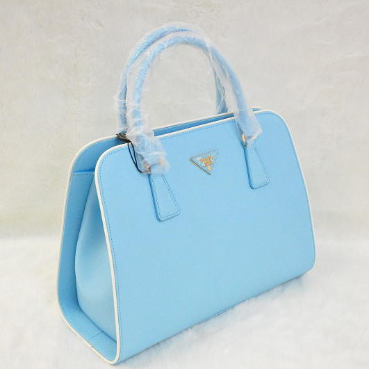 PRADA Saffiano Leather Tote Bag BN2609 in Lake blue