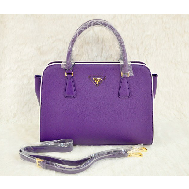 PRADA Saffiano Leather Tote Bag BN2609 in Light purple