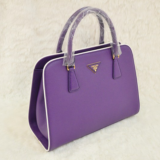 PRADA Saffiano Leather Tote Bag BN2609 in Light purple