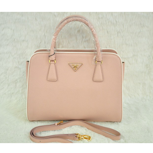 PRADA Saffiano Leather Tote Bag BN2609 in Nude pink