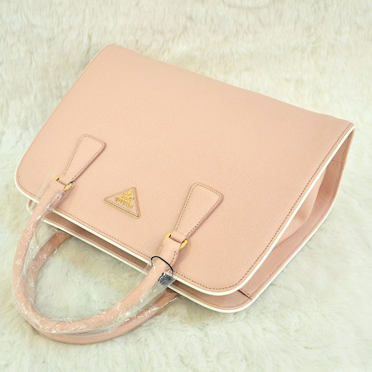 PRADA Saffiano Leather Tote Bag BN2609 in Nude pink