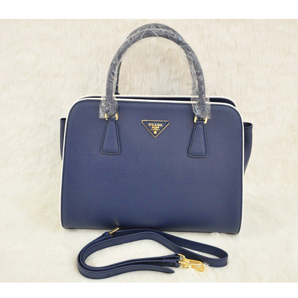 PRADA Saffiano Leather Tote Bag BN2609 in Royal blue