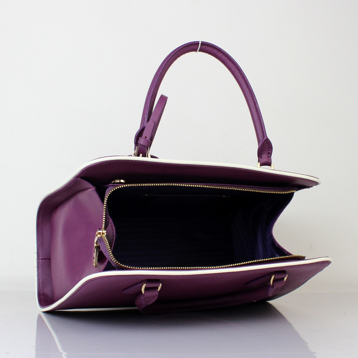 PRADA Saffiano Leather Tote Bag BN2609 in purple