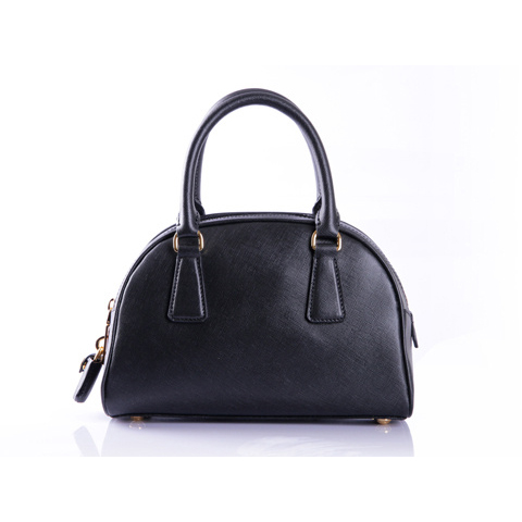 PRADA Saffiano Leather Two Handle Bag BL0854 in Black