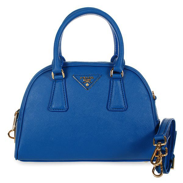 PRADA Saffiano Leather Two Handle Bag BL0854 in Blue