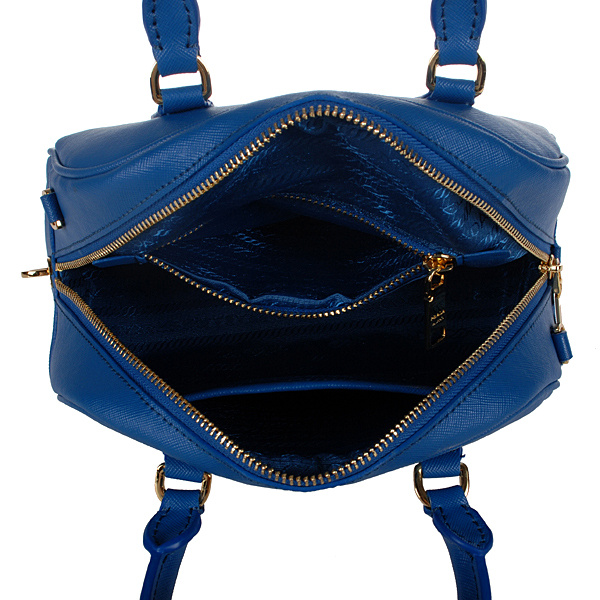 PRADA Saffiano Leather Two Handle Bag BL0854 in Blue