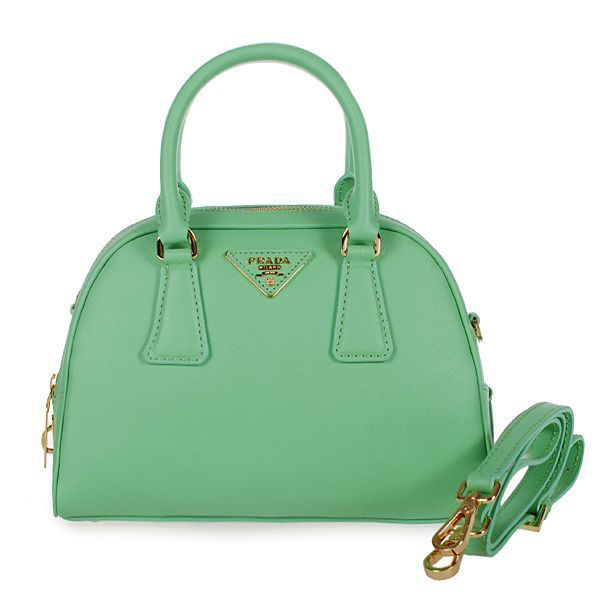 PRADA Saffiano Leather Two Handle Bag BL0854 in Grass green