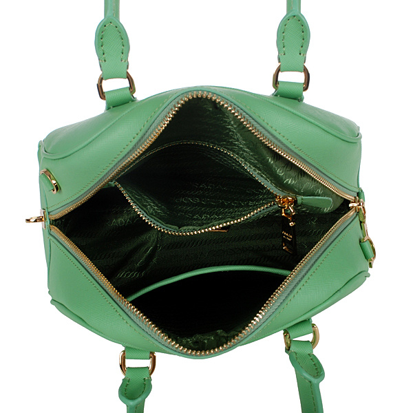 PRADA Saffiano Leather Two Handle Bag BL0854 in Grass green