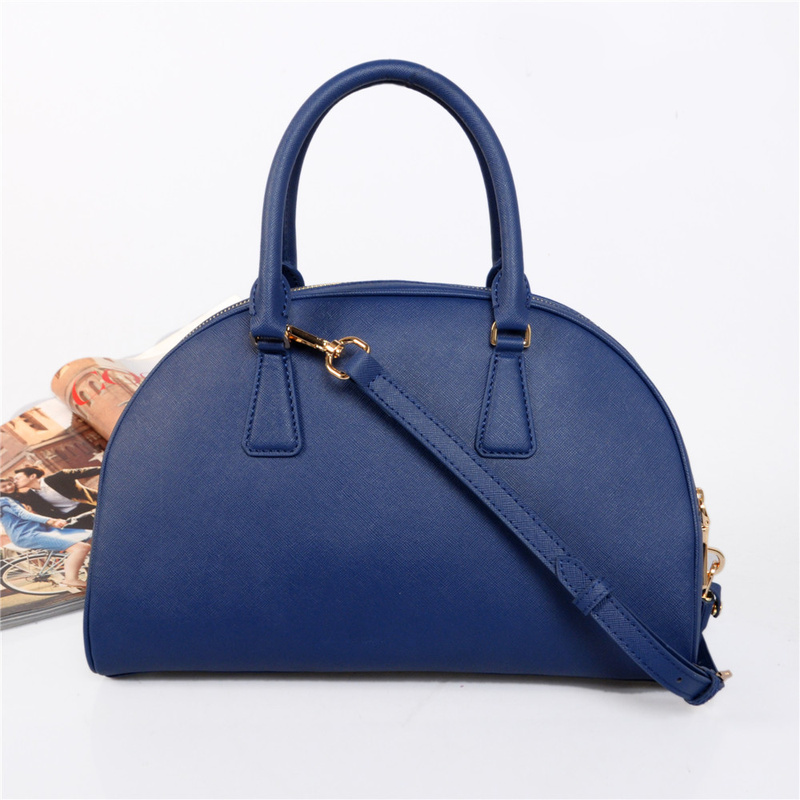 PRADA Saffiano Leather Two Handle Bag BL0854 in Royal blue