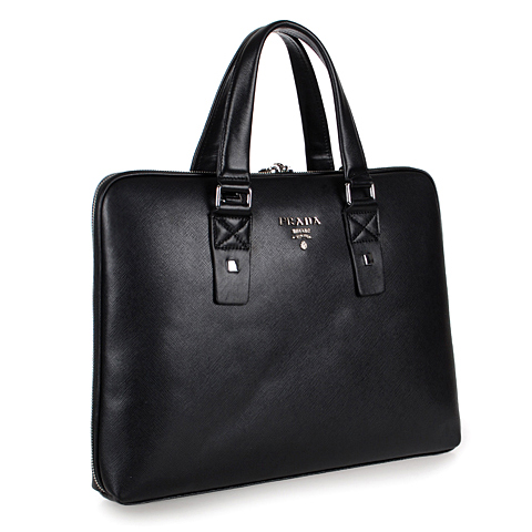 Prada 95510 Men Computer Work bag in Black