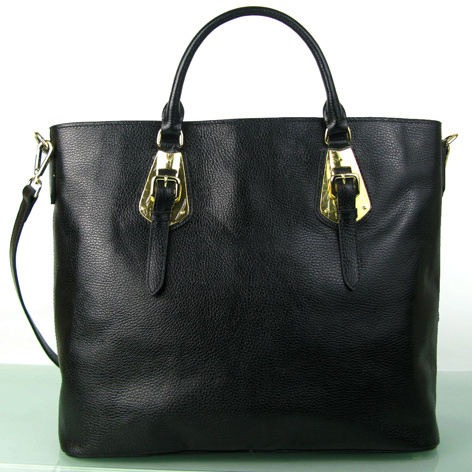 Prada BN1902 Original Calf Leather Tote Bag in Black