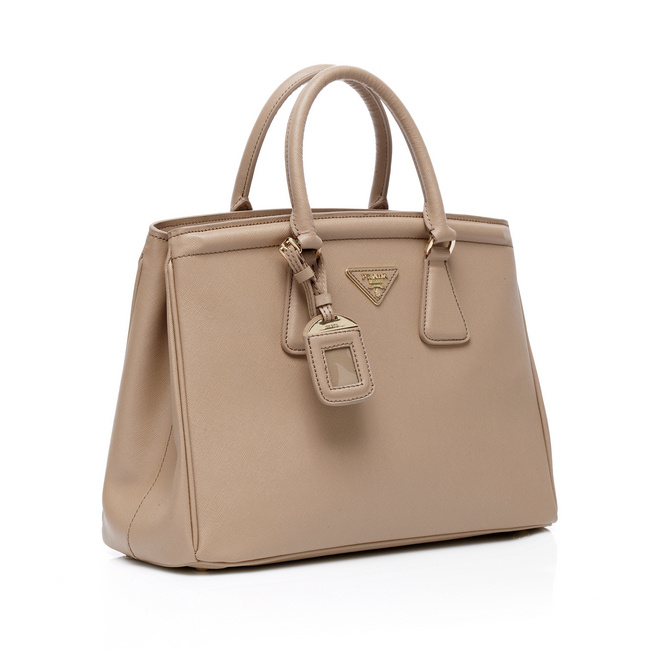 Prada Bluette Saffiano Leather Lux Handbag BN2402 in Apricot