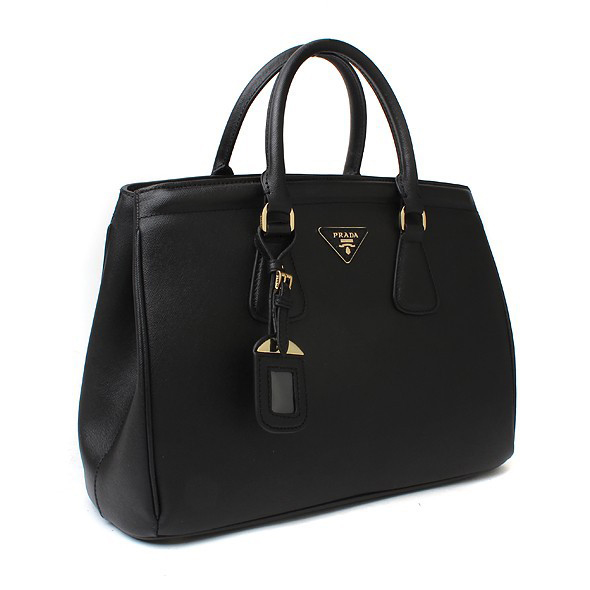 Prada Bluette Saffiano Leather Lux Handbag BN2402 in Black