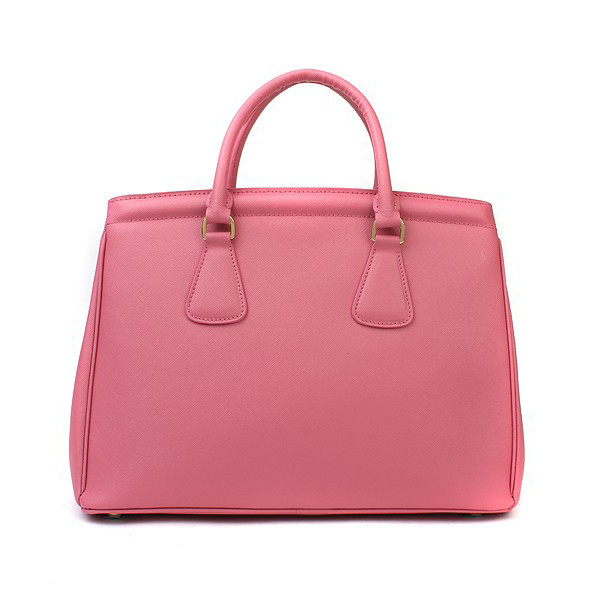 Prada Bluette Saffiano Leather Lux Handbag BN2402 in Cherry pink