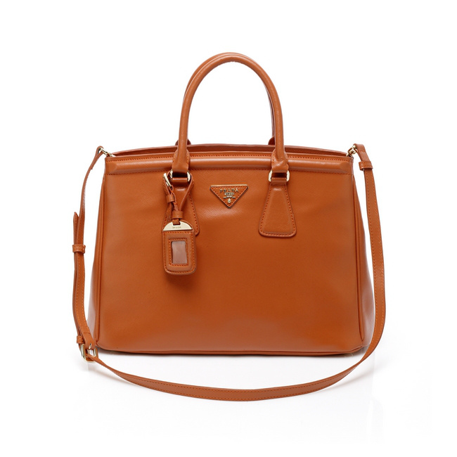 Prada Bluette Saffiano Leather Lux Handbag BN2402 in Orange