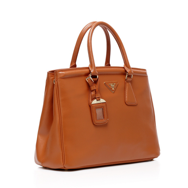 Prada Bluette Saffiano Leather Lux Handbag BN2402 in Orange