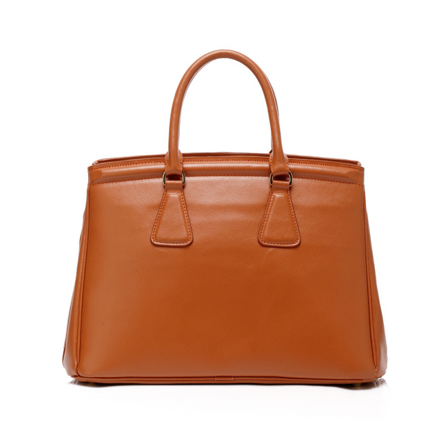 Prada Bluette Saffiano Leather Lux Handbag BN2402 in Orange