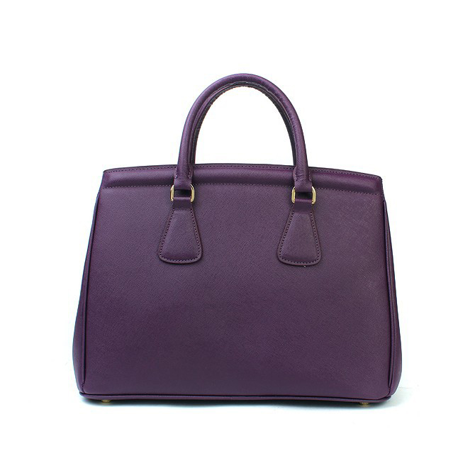 Prada Bluette Saffiano Leather Lux Handbag BN2402 in Purple