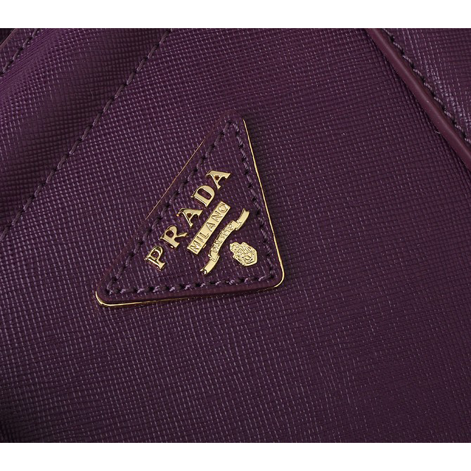 Prada Bluette Saffiano Leather Lux Handbag BN2402 in Purple