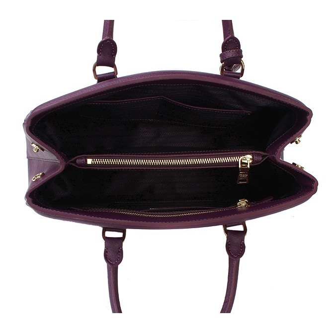 Prada Bluette Saffiano Leather Lux Handbag BN2402 in Purple