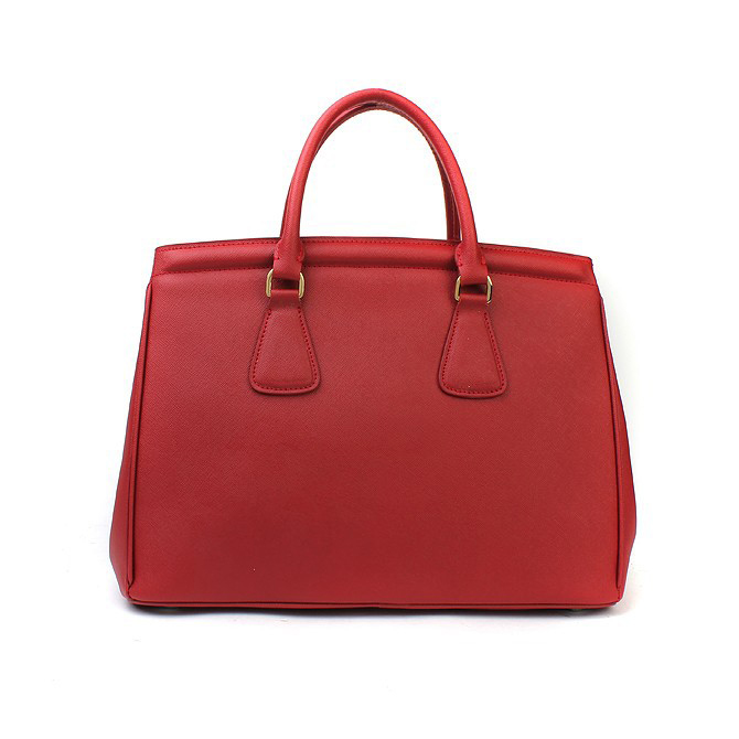 Prada Bluette Saffiano Leather Lux Handbag BN2402 in Red