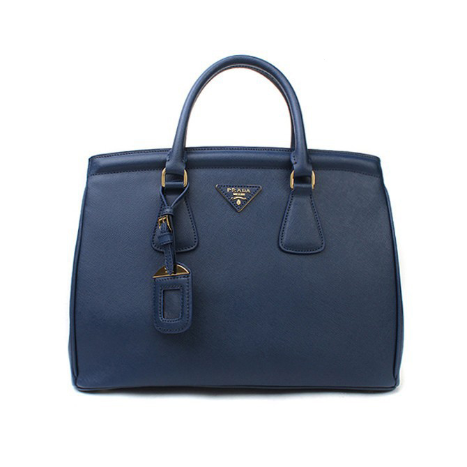 Prada Bluette Saffiano Leather Lux Handbag BN2402 in Royal blue