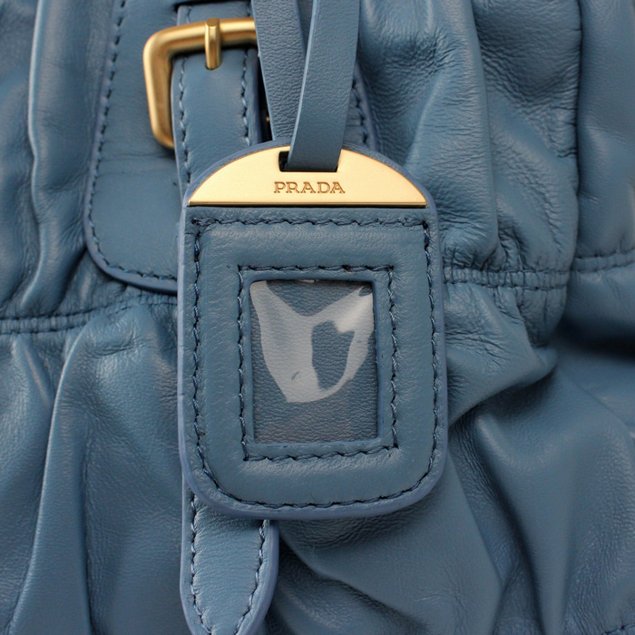 Prada Gaufre Fabric Top Handle Bag in SkyBlue