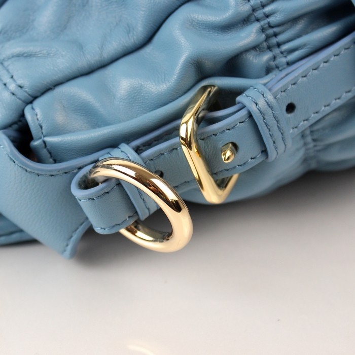 Prada Gaufre Leather Top Handle Bag BN1336 in skyblue