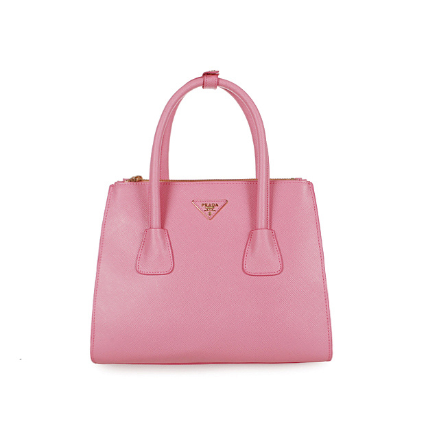 Prada Glace Calf Leather Tote Bag BN2619 in Cherry pink