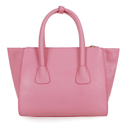 Prada Glace Calf Leather Tote Bag BN2619 in Cherry pink