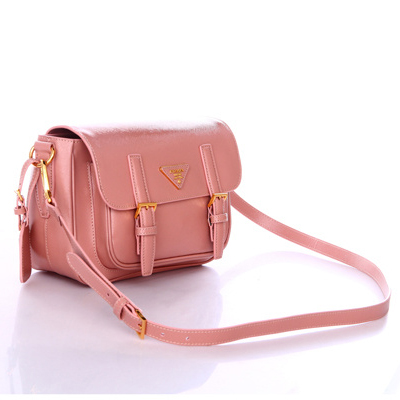 Prada Saffiano Calf Leather Flap Bag BT0904 in Pink